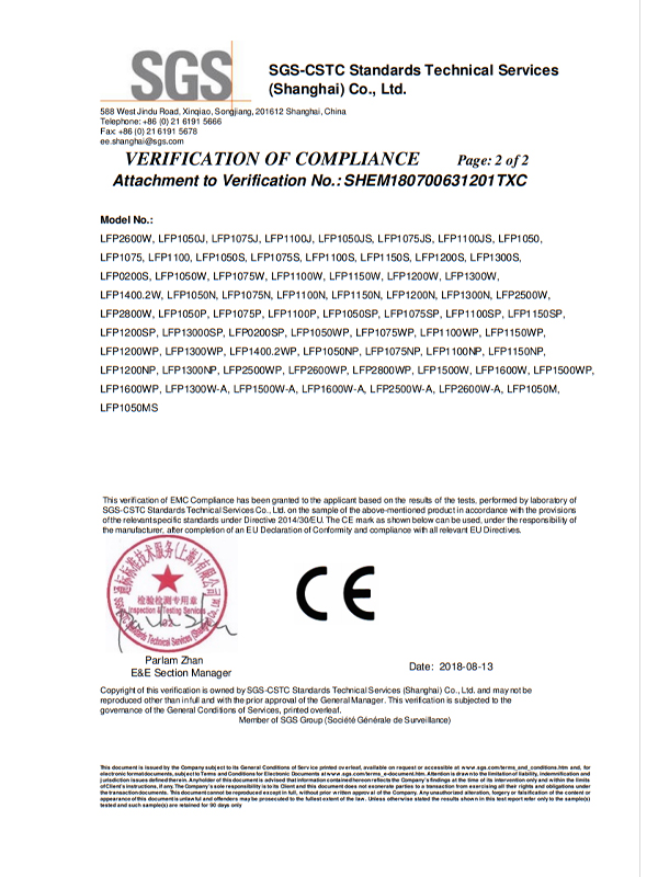 CE Certificate RO Booster Pump
