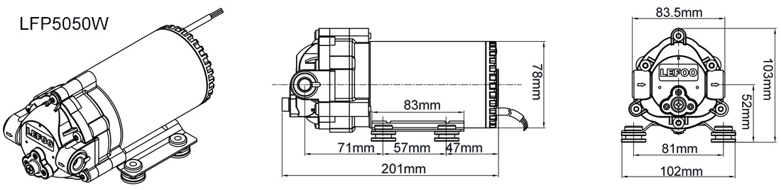 LEFOO Diaphragm Booster Pump 115v Parameters