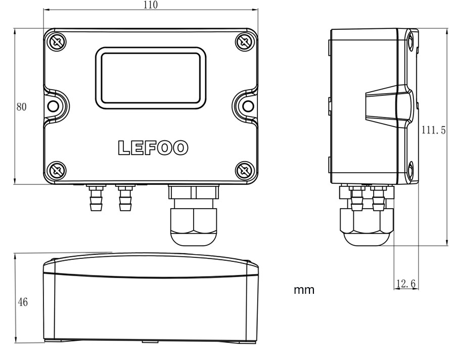 LEFOO Air Differential Pressure Transducer LFM51