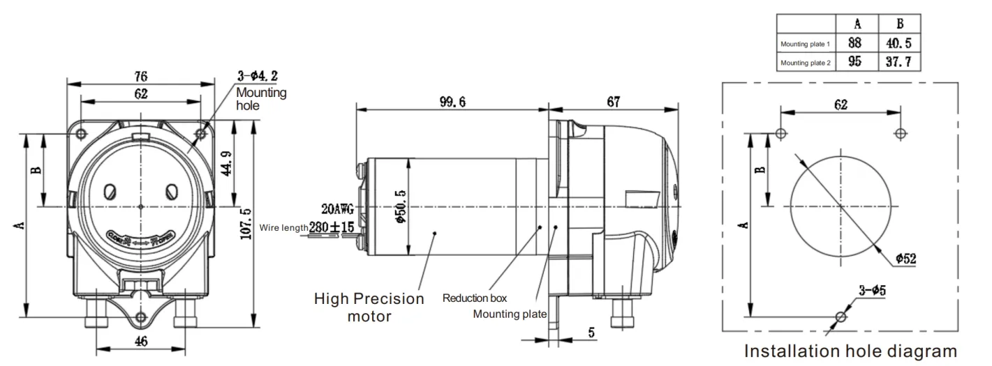 EFOO LFP603DB.G High Precision DC Motor Peristaltic Pump dimension.png EFOO LFP603DB.G High Precision DC Motor Peristaltic Pump dimension.png